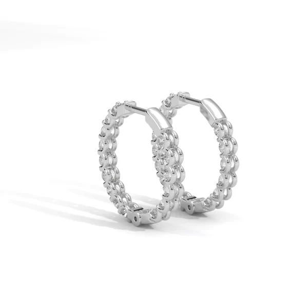 Floating Eternity H&A Diamond Hoop Earring - Image 5