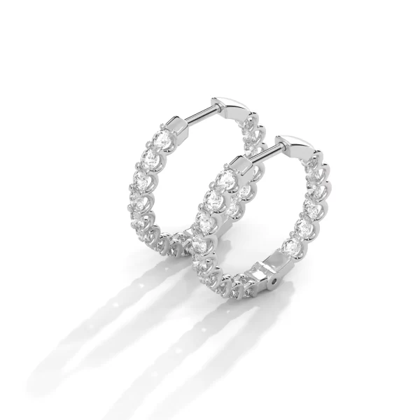 Floating Eternity H&A Diamond Hoop Earring - Image 4