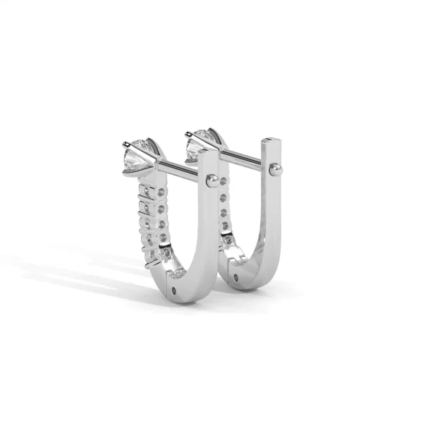 U-Shaped H&A Diamond Hoop Earring - Image 5