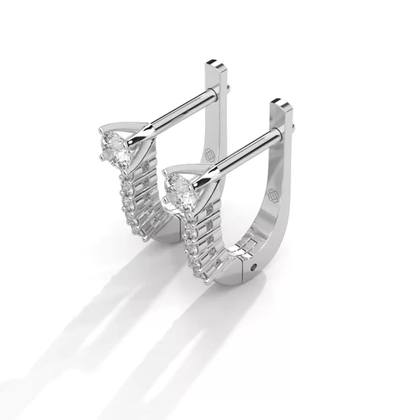 U-Shaped H&A Diamond Hoop Earring - Image 4