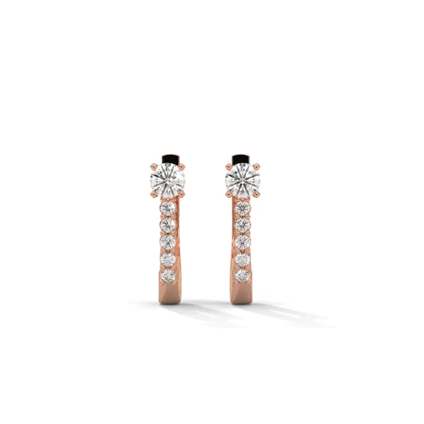 U-Shaped H&A Diamond Hoop Earring - Image 2