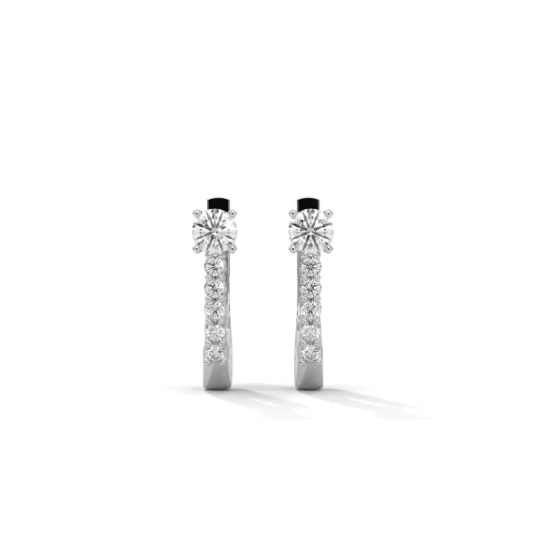 U-Shaped H&A Diamond Hoop Earring