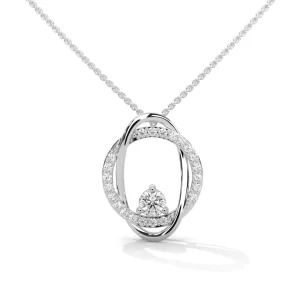 Interlocking Circles with Solitaire H&A Diamond Necklace