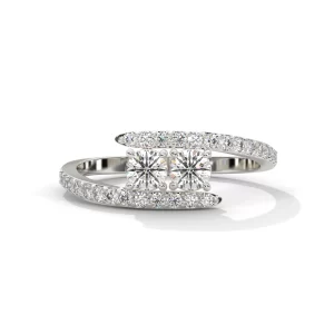 Two-Center Stone H&A Diamond Ring