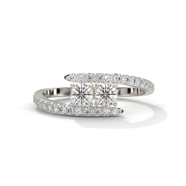 Two-Center Stone H&A Diamond Ring