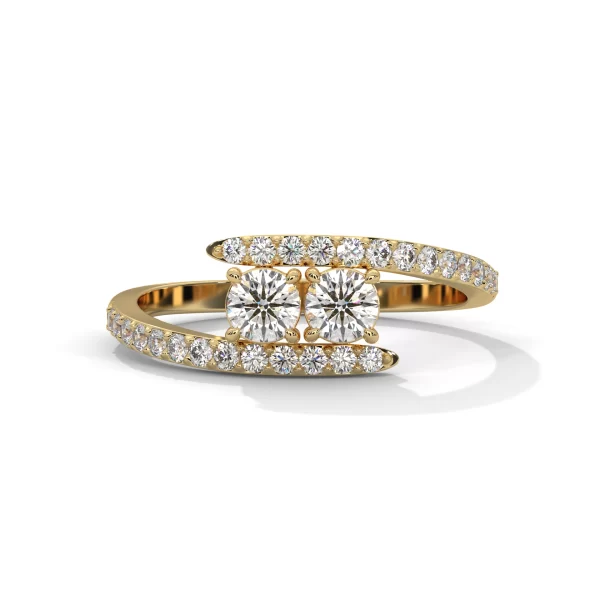 Two-Center Stone H&A Diamond Ring - Image 3