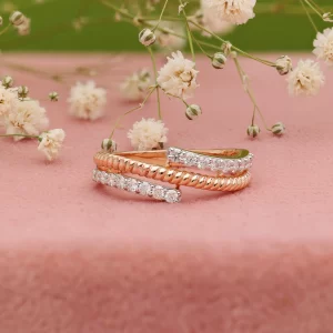 3 Layer Rose Gold H&A Diamond Ring