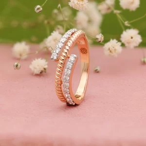 3 Layer Rose Gold H&A Diamond Ring